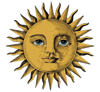 Solar alchemical emblem