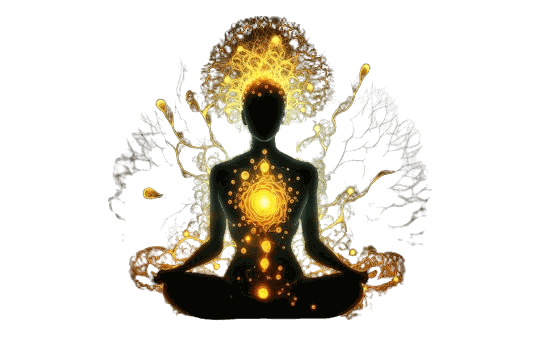 Artistic representation of Kundalini energy rising through the chakras
