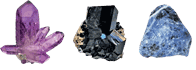 Various cleansing crystals like selenite and black tourmaline.