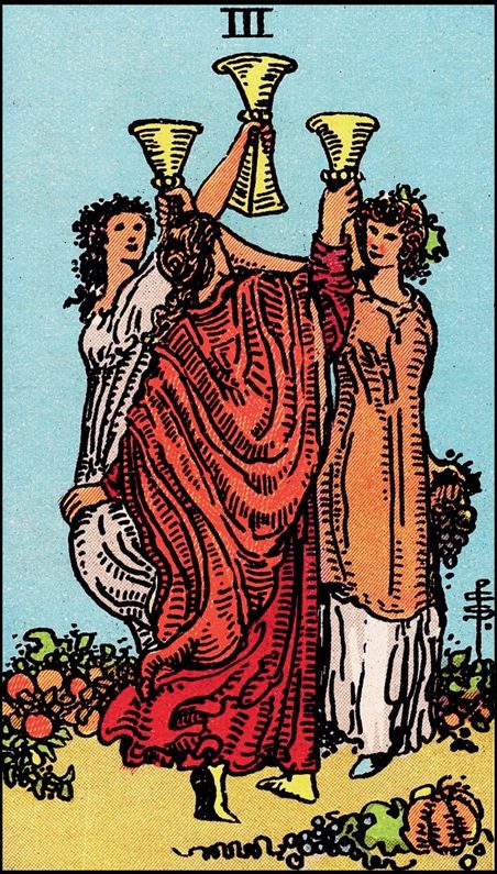 Three of Cups tarot card