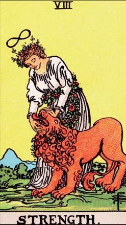 Strength tarot card