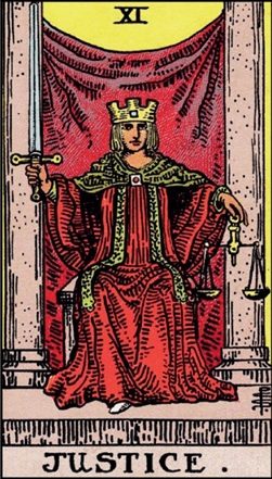 Justice tarot card