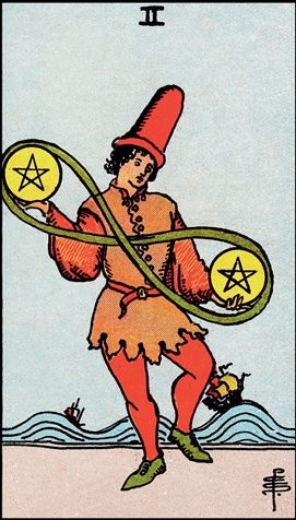 Two of Pentacles tarot card