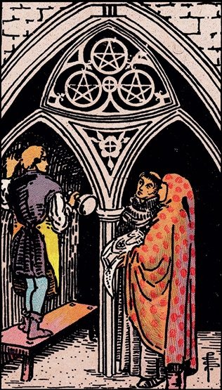 Three of Pentacles tarot card