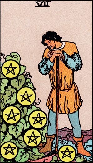 Seven of Pentacles tarot card