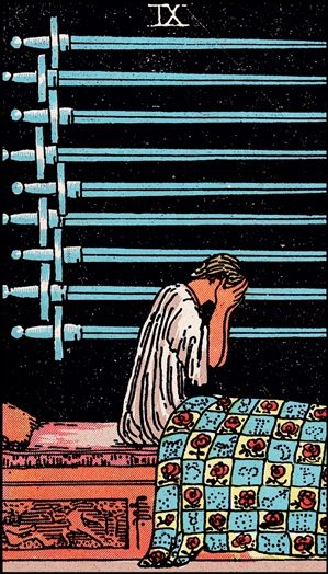 Nine of Swords tarot card