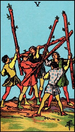 Five of Wands tarot card