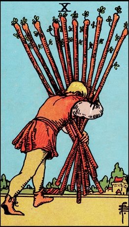 Ten of Wands tarot card